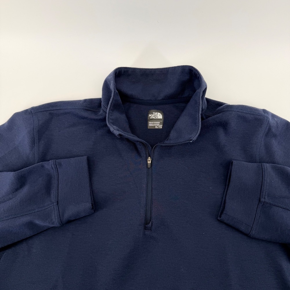The North Face Quarter Zip Pullover Navy Blue Athletic Performance XL Mens